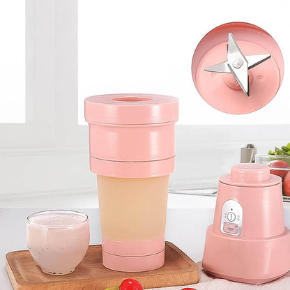 Foldable Electric Juicer Portable Blender Stainless Steel 6 Blades (500 Ml) - warehousetech13
