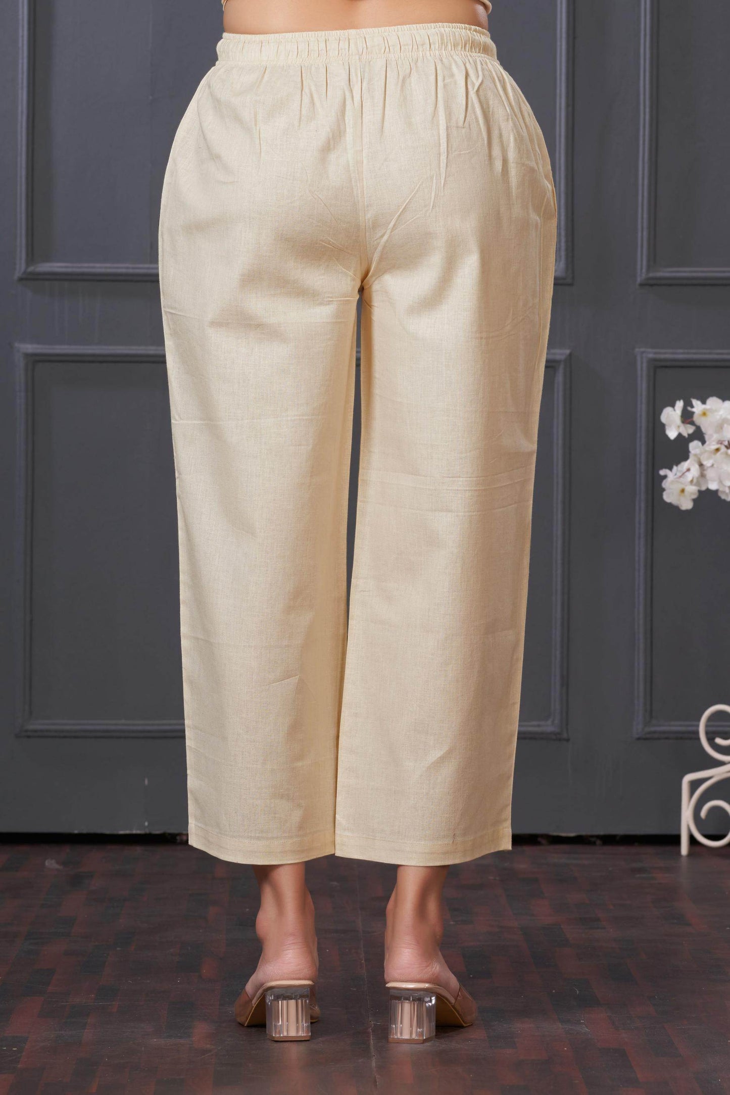 BulBul Hazel Purple & Blue Embellished Solid Cotton Kurta Set for Women – Stylish Comfortable Ethnic Wear