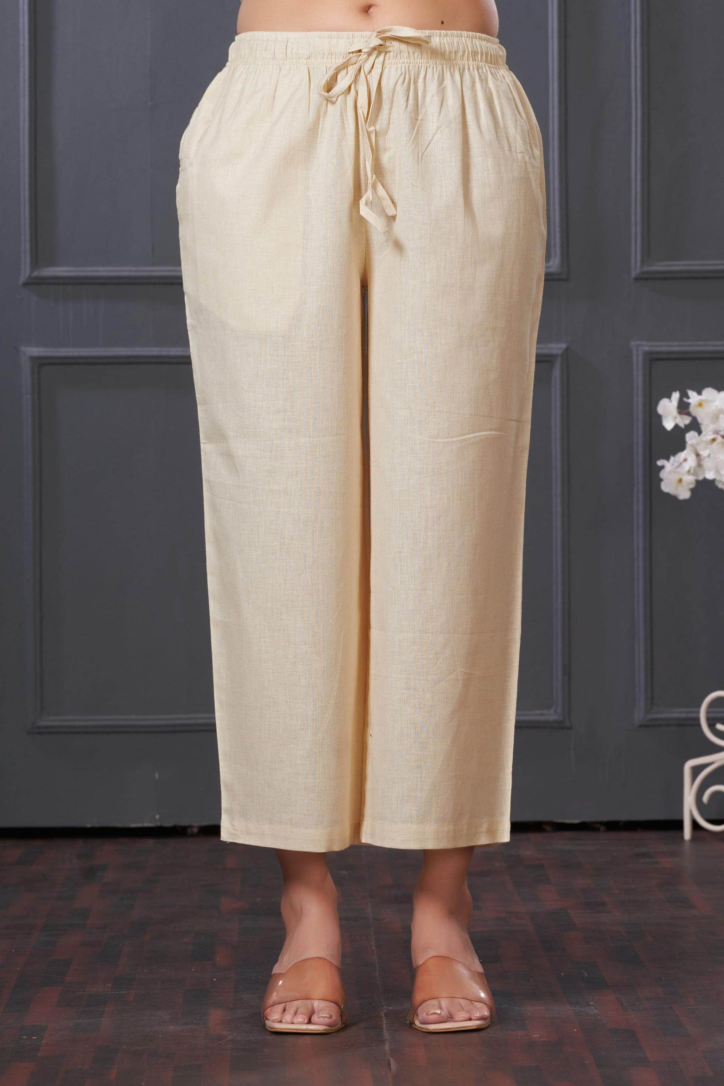 BulBul Hazel Purple & Blue Embellished Solid Cotton Kurta Set for Women – Stylish Comfortable Ethnic Wear