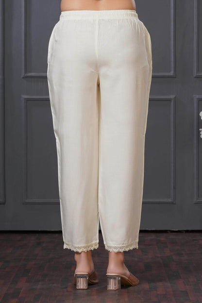 Elegant Lily Green & Olive Floral Kurta Set by BulBul in Rayon Fabric