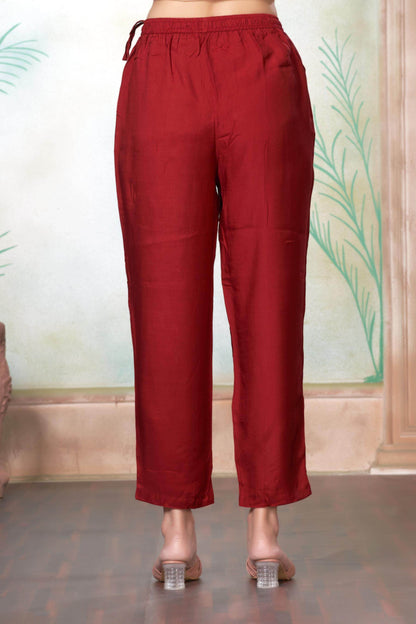 Ashima Beige & Red Cotton Kurta Set with Dupatta | Elegant Ethnic Wear for Women