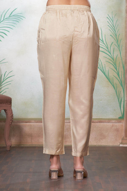 Ashima Beige & Red Cotton Kurta Set with Dupatta | Elegant Ethnic Wear for Women