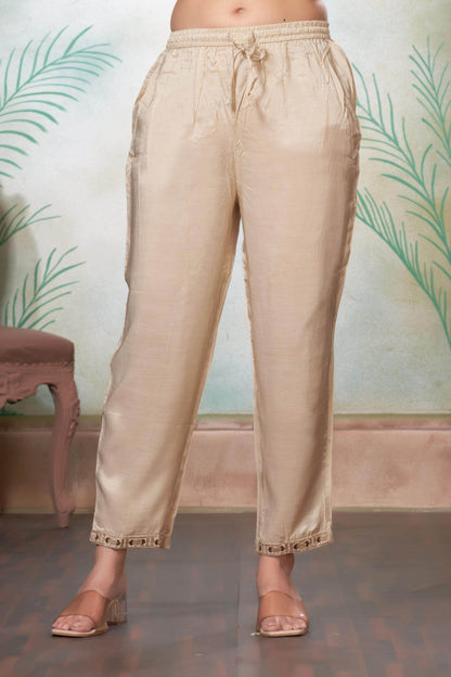 Ashima Beige & Red Cotton Kurta Set with Dupatta | Elegant Ethnic Wear for Women