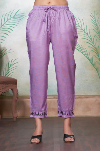 Ruqaiya Women's Purple & Peach Viscose Kurta Set with Dupatta - Elegant Ethnic Wear for Festive & Casual Occasions