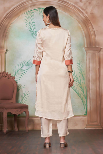 Arwa Silk Brown & Black Kurta Set – Elegant Traditional Wear