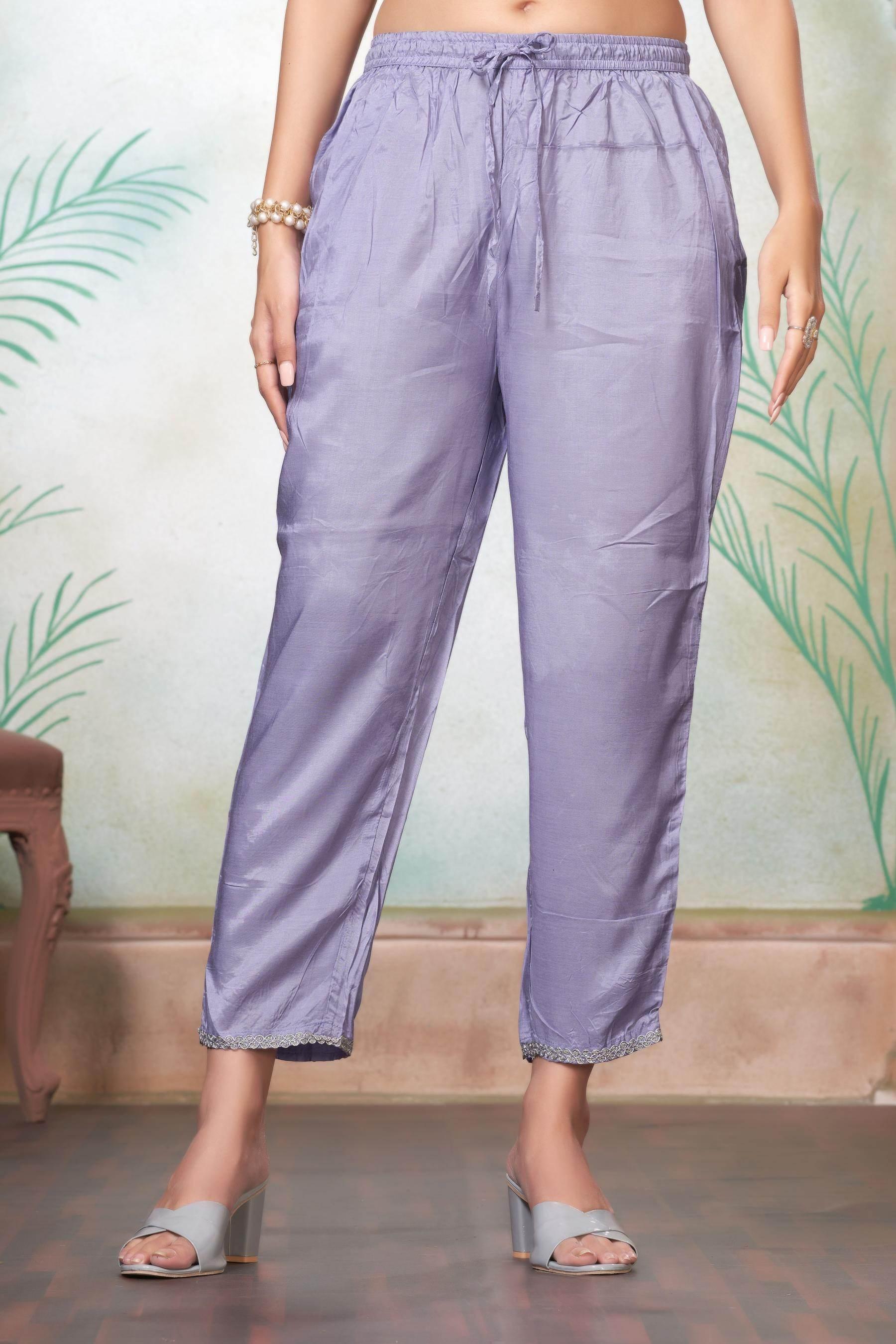 Purple Muslin Festive Kurta Set with Dupatta | The Sehmat Collection - warehousetech13