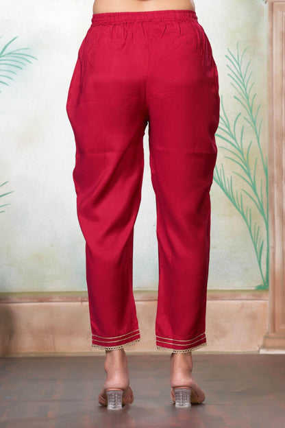 Shikha Muslin Fuschia & Mustard Kurta Set with Dupatta - Women's Ethnic Wear | Festive Ready Cotton Kurta Suit