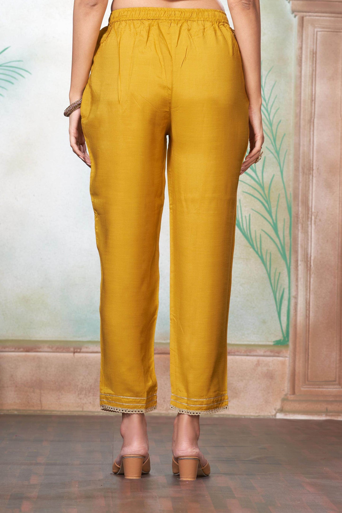 Shikha Muslin Fuschia & Mustard Kurta Set with Dupatta - Women's Ethnic Wear | Festive Ready Cotton Kurta Suit