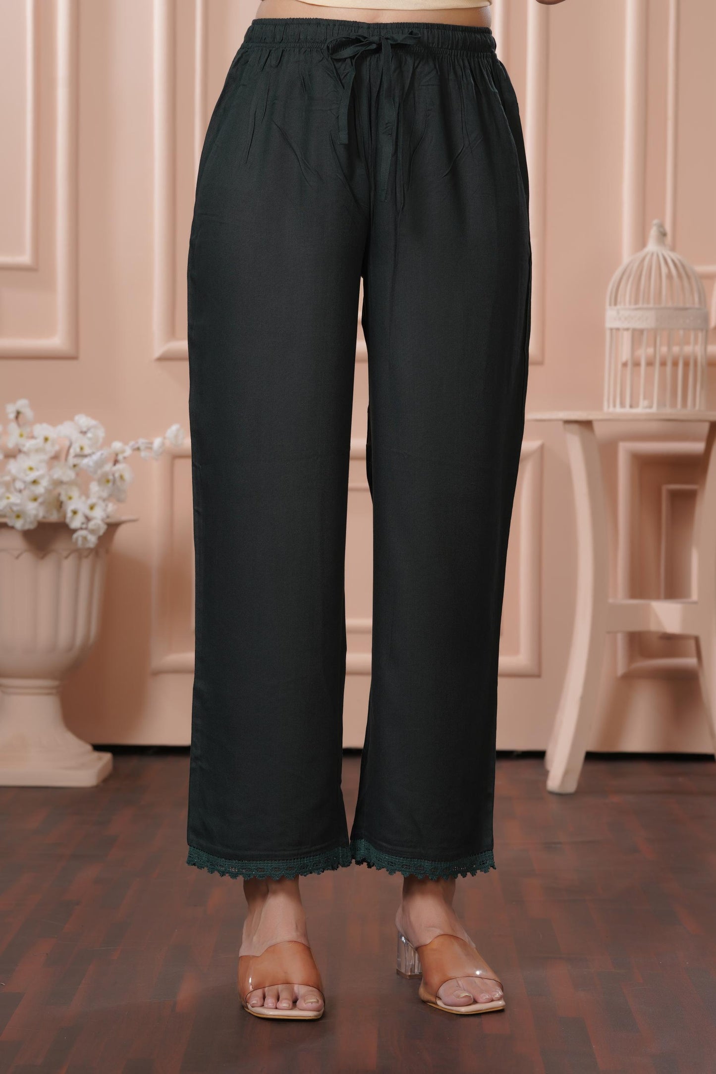 BulBul Lily Wine & Green Printed Rayon Kurta Set for Women | Elegant Ethnic Wear with Dupatta