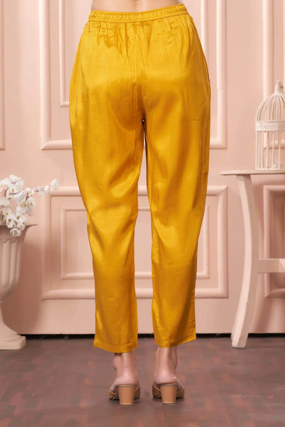 Praniti Viscose Mustard & Green Kurta Set with Dupatta for Women | Festive Ethnic Wear - warehousetech13