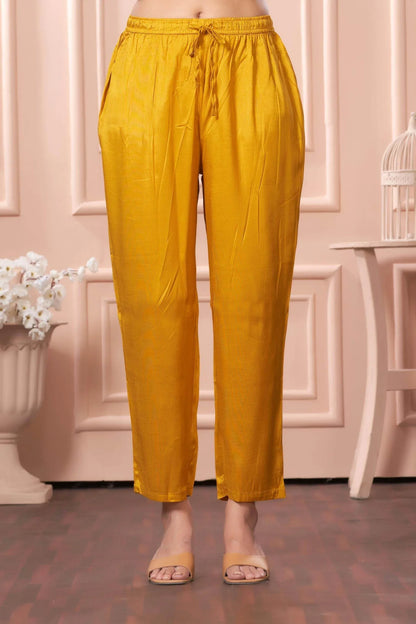 Praniti Viscose Mustard & Green Kurta Set with Dupatta for Women | Festive Ethnic Wear - warehousetech13