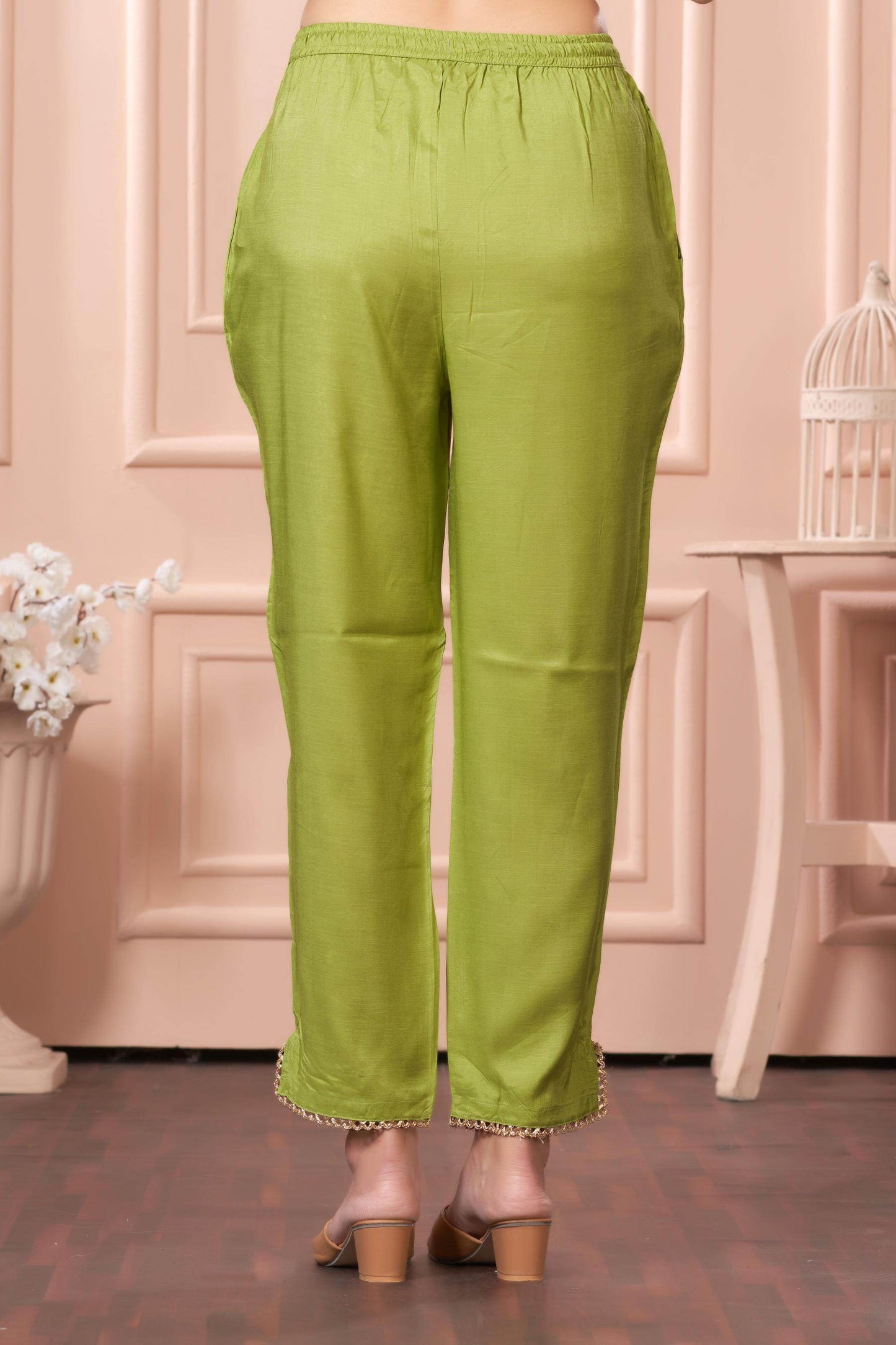 Adab Muslin Teal & Green Kurta Set with Dupatta | Ethnic Wear for Women