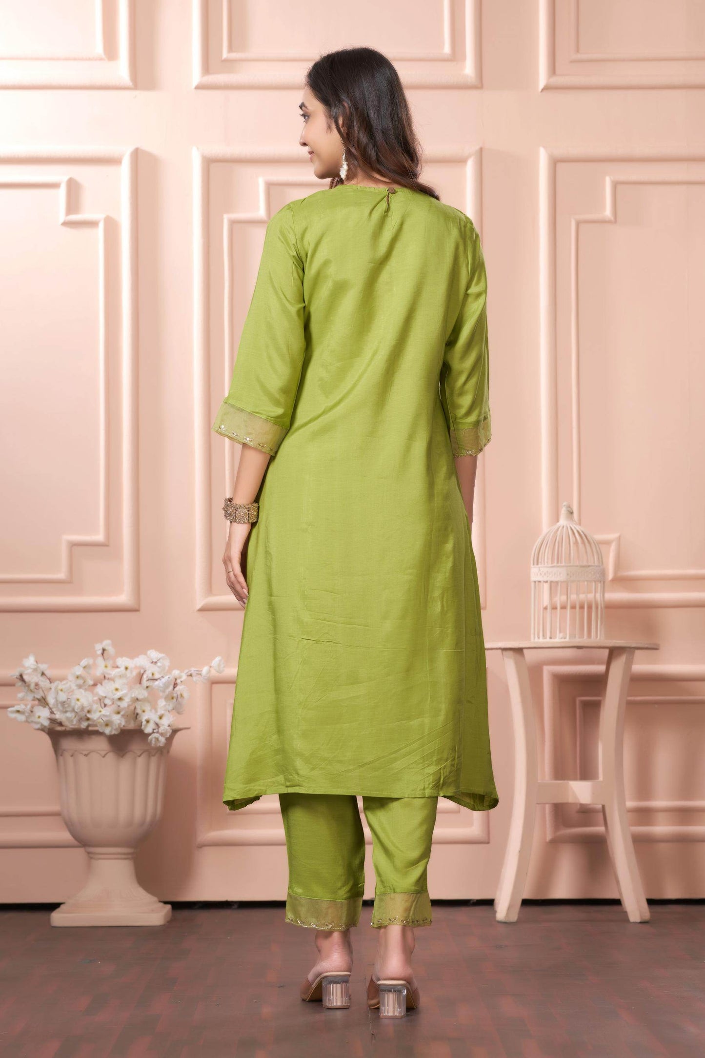 Women's Nafisa Viscose Teal Green Kurta Set with Dupatta - Elegant Ethnic Wear for Festive & Casual Occasions