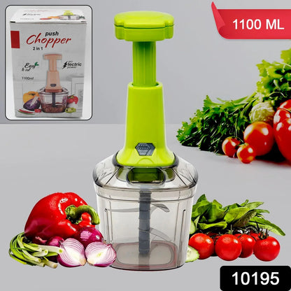 2in1 Press Vegetable Choppers For Kitchen (1100 Ml) - warehousetech13