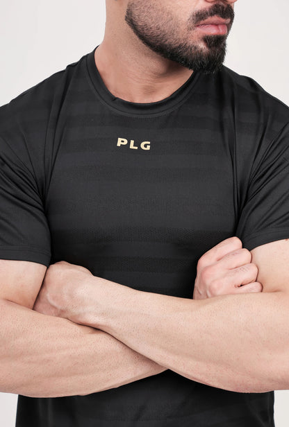 AIR FLOW BLACK -  lightweight, highly breathable activewear T‑shirts