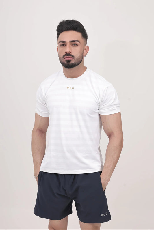 AIR FLOW WHITE -  lightweight, highly breathable activewear T‑shirts