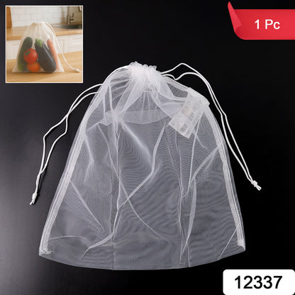 Reusable Transparent Drawstring Mesh Storage Bag (1 Pc) - warehousetech13