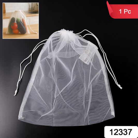Reusable Transparent Drawstring Mesh Storage Bag (1 Pc) - warehousetech13