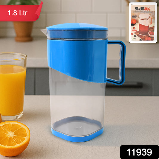 Bpa-free Plastic Water Juice Jug With Lid And Handle 1.8 Litre - warehousetech13