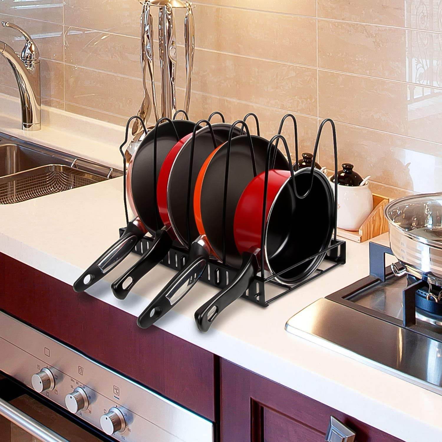 Multipurpose Pan Pot Organizer Rack (1 Pc) - warehousetech13