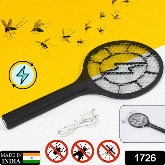 1726 Mosquito Killer Racket Rechargeable Handheld Electric Fly Swatter Mosquito Killer Racket Bat Electric Insect Killer (Quality Assured) - warehousetech13