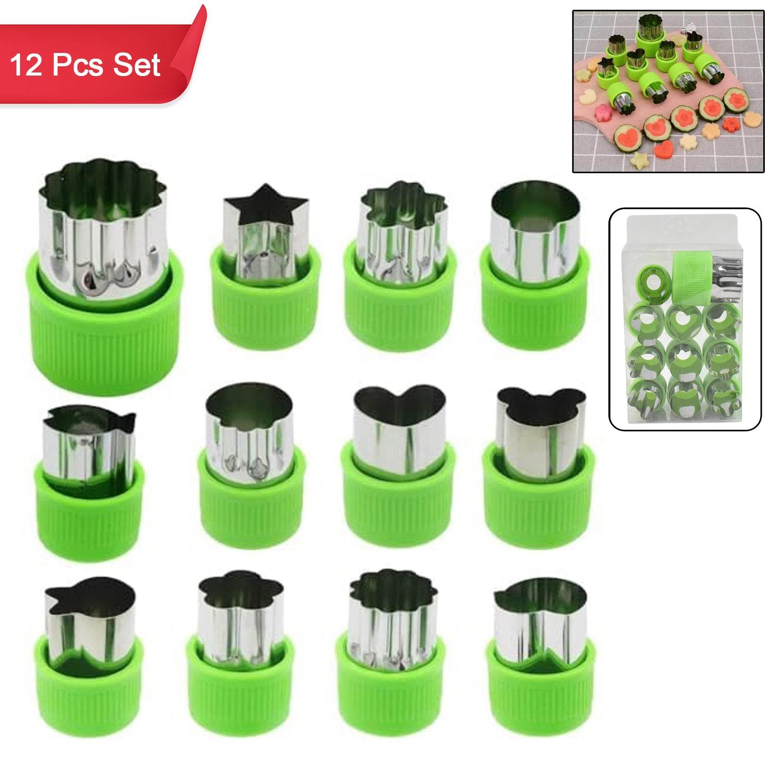 Stainless Steel Cookie Cutter Shapes Set (12 Pcs Set) - warehousetech13