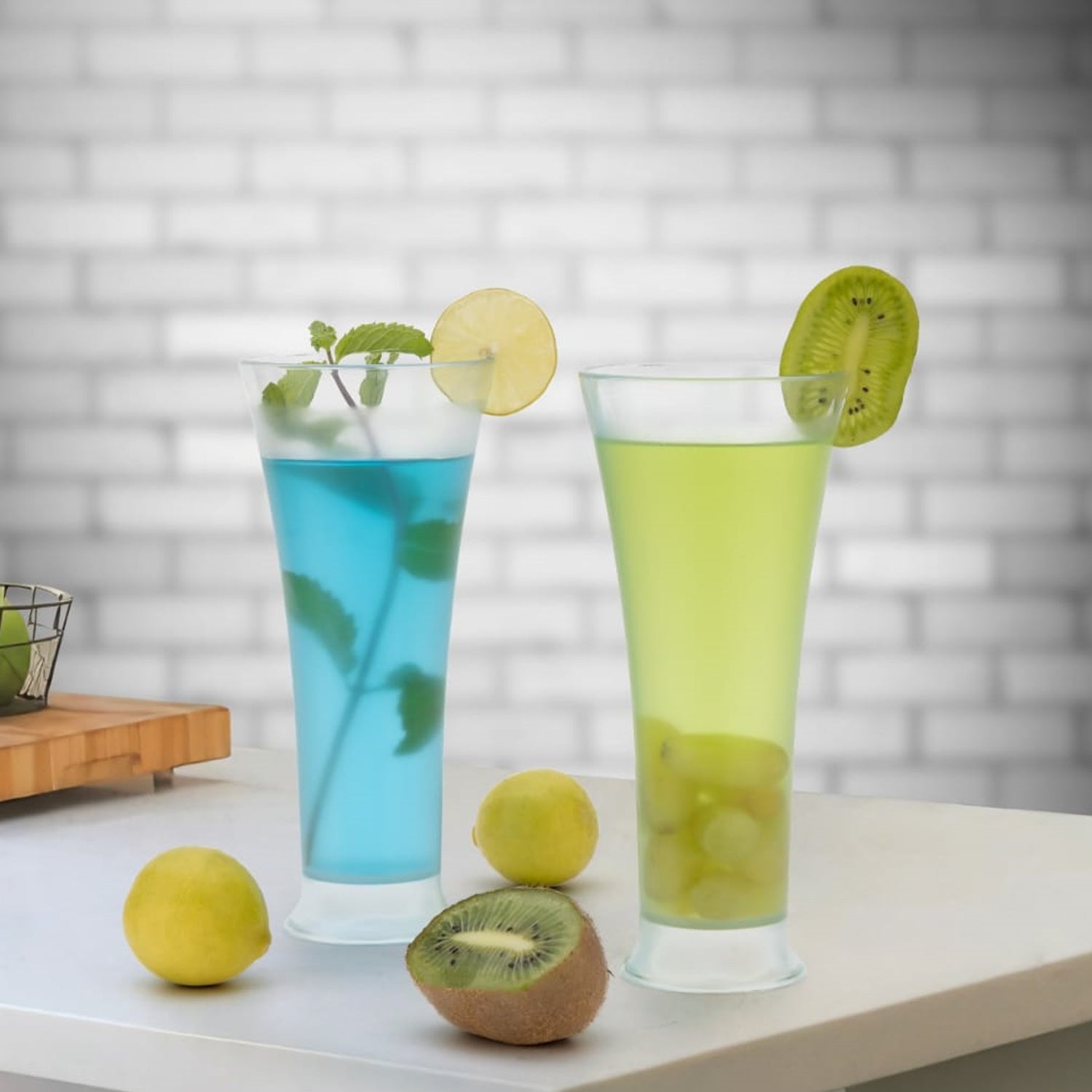 High Quality Faluda Ice Cream Juicer And Water Glasses Set Of 6 Transparent Drinking Water Glasses Stylish Glasses For Faluda Water Juice Glass Set Of 6 Pcs (300 Ml Approx) - warehousetech13