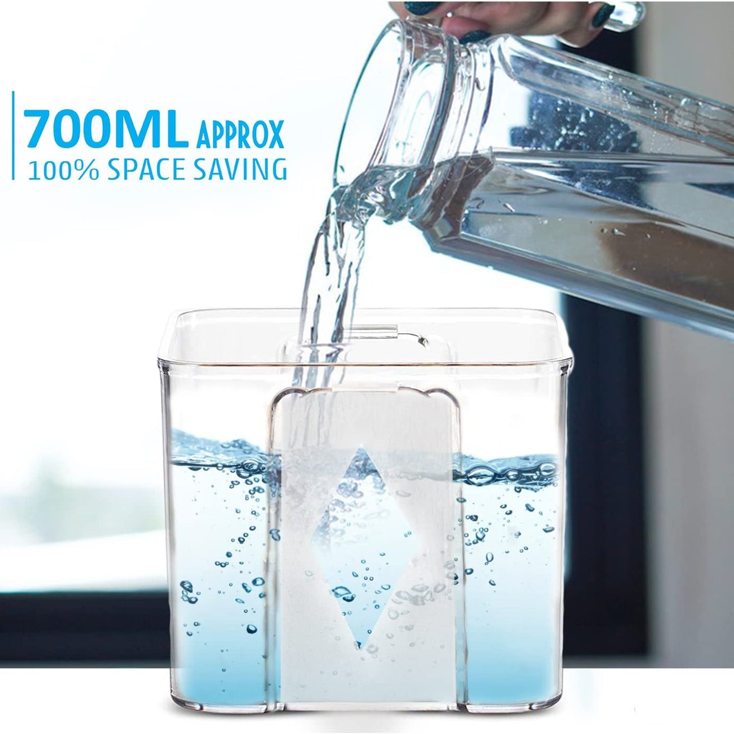 2763 4pc Square Container 700ml Used For Storing Types Of Food Stuffs And Items. - warehousetech13
