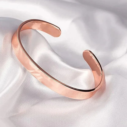 Elegant Rose Gold-plated Open Cuff Bracelet Kada (1 Pc) - warehousetech13