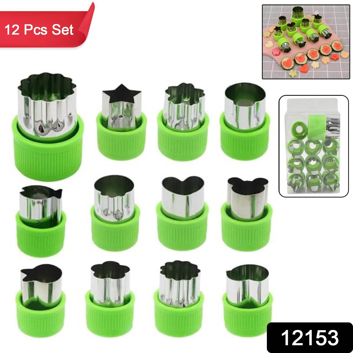 Stainless Steel Cookie Cutter Shapes Set (12 Pcs Set) - warehousetech13