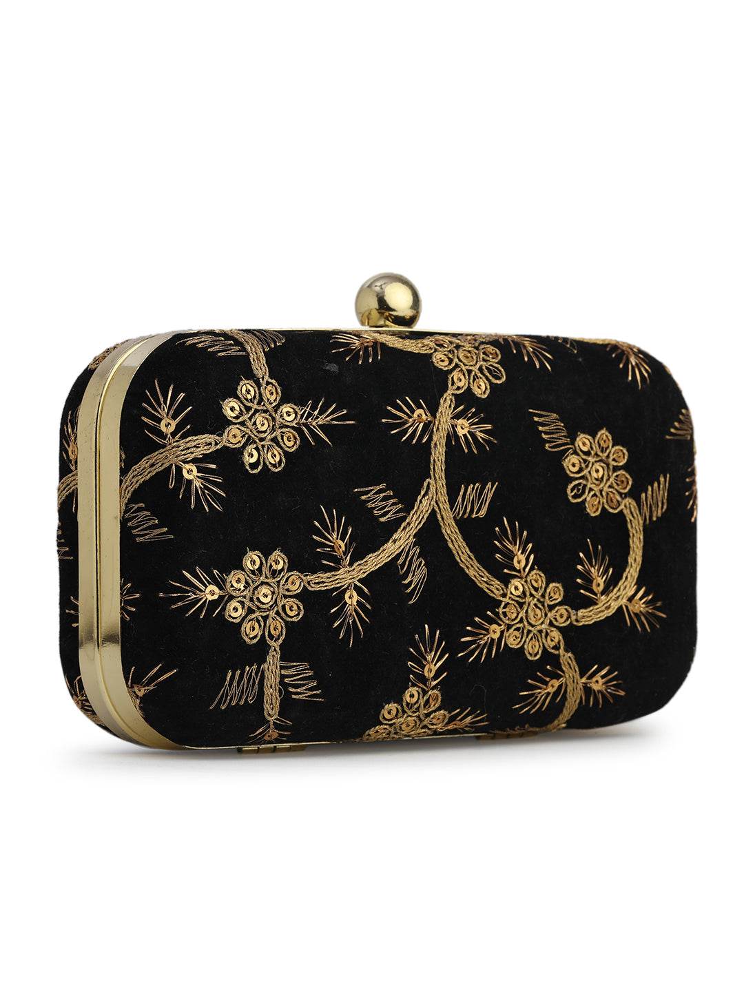 Stylish boho bag and a beautifully embroidered maroon box clutch - warehousetech13