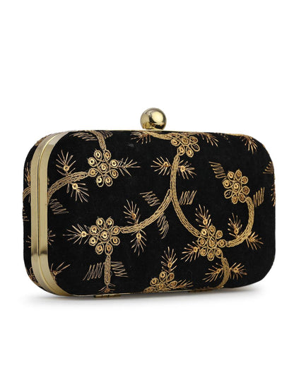 Stylish boho bag and a beautifully embroidered maroon box clutch - warehousetech13