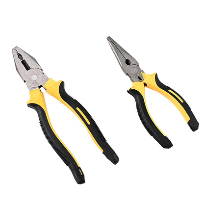 Long Nose Plier And Flat Mouth Plier Combo Tools (2 Pc Set) - warehousetech13