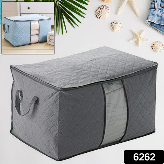 Premium Quilted Foldable Storage Bag With Transparent Window - warehousetech13