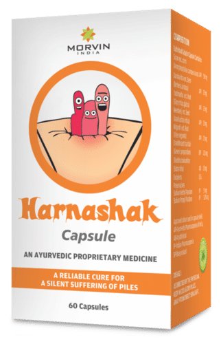 Harnashak Capsules: Natural Ayurvedic Relief from Piles & Fissures (60 Caps)