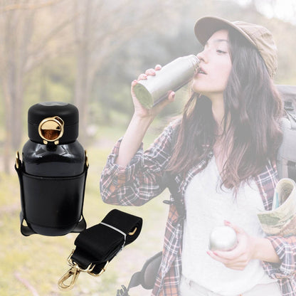 Thermos Steel Bottle Push Button Fashion Cup Temperature Display Bottle (420 Ml) - warehousetech13