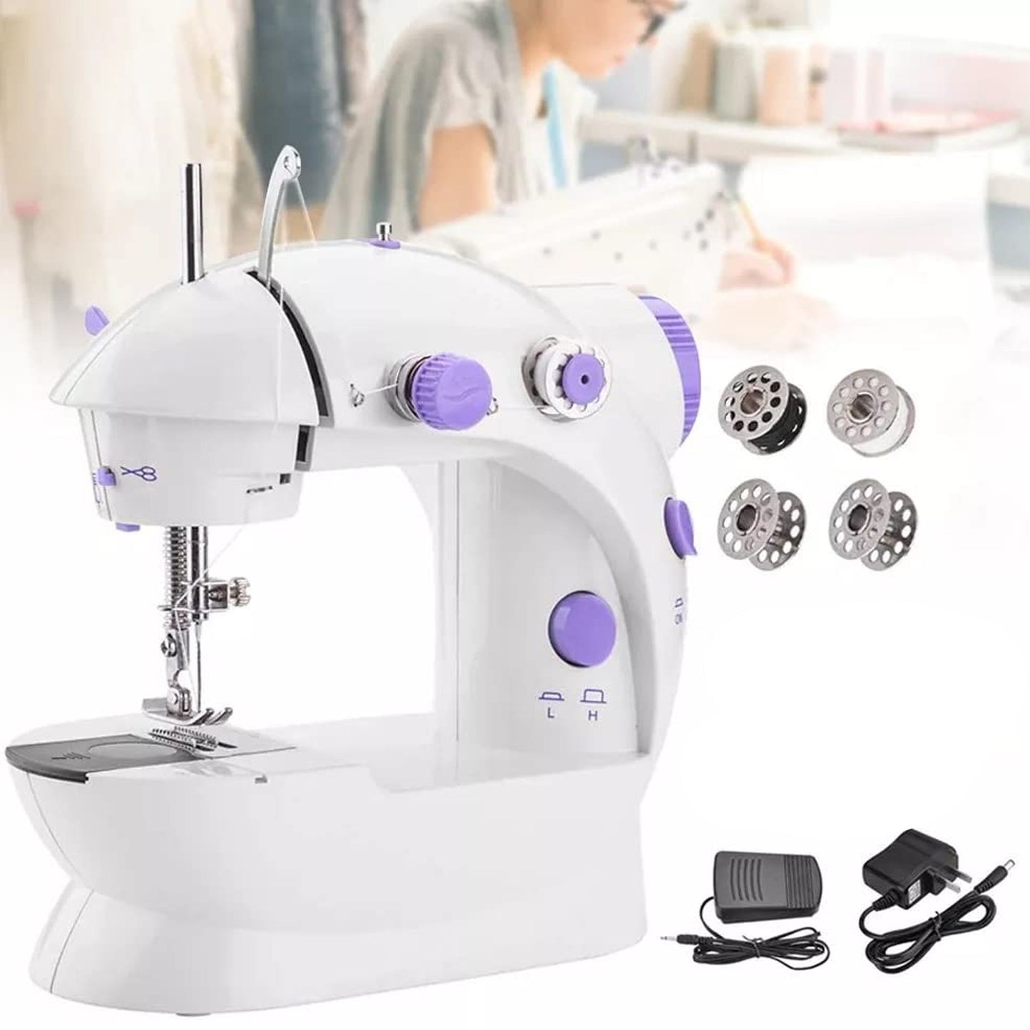 Portable Electric Sewing Machine for Home Tailoring | With Extension Table, Foot Pedal & Adapter | Mini Silai Stitching Machine