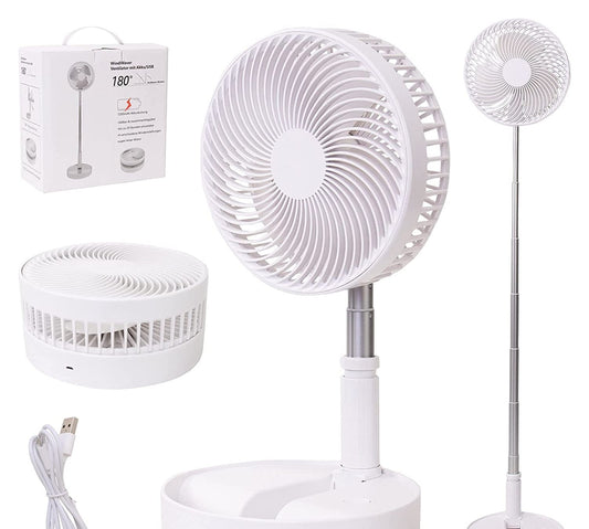 Telescopic Electric Desktop Fan Height Adjustable Foldable Portable For Travelcarry Silent Table Top Personal Fan For Bedside Office Table (Battery Not Include) - warehousetech13