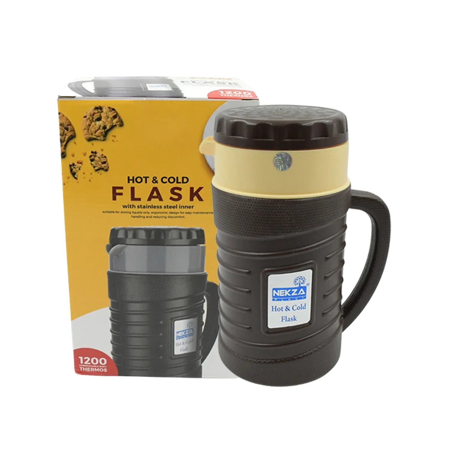 Thermos Insulated Flask Or Hot Kettle Plastic Innner Steel Insulated Tea Kettle Hot And Cold Premium Tea Kettle Kettle Easy To Carry Leak Proof Tea Jug Coffee Jug Water Jug Hot Beverag (1200 Ml 1700ml ) - warehousetech13