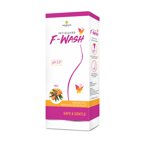 Intiguard-F Vaginal Wash by Morvin India: Gentle pH-Balanced Intimate Hygiene for Women