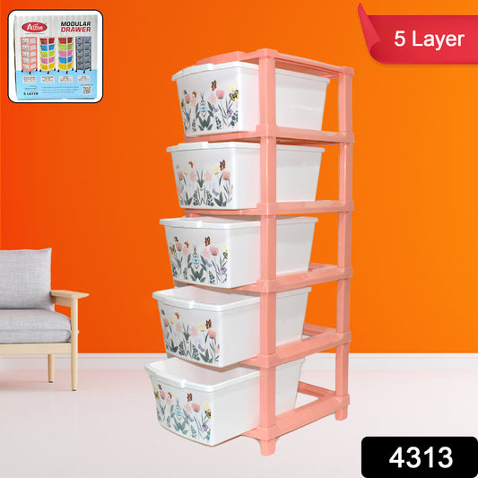 Plastic Smart Wonder Drawer Home Storage Organization (5 Layer 1 Pc) - warehousetech13