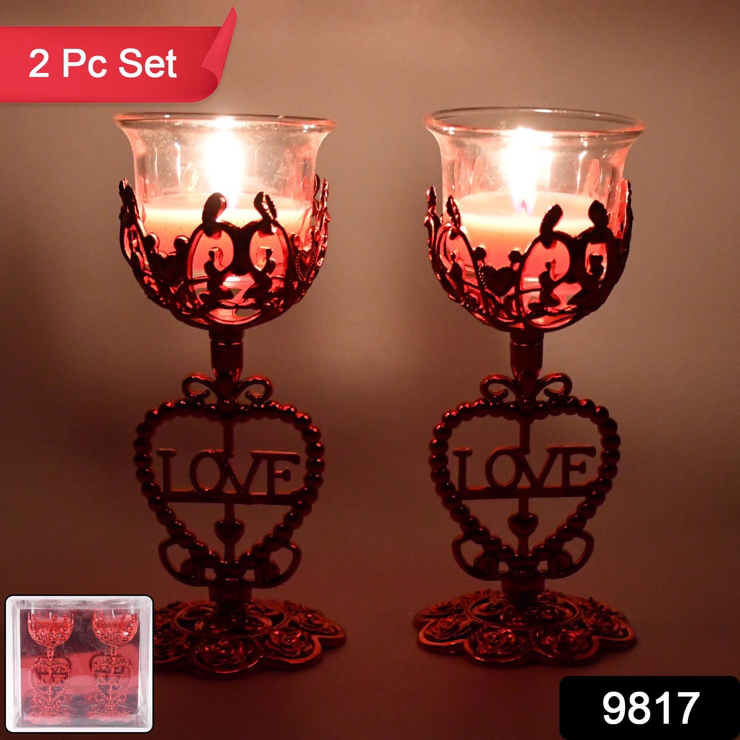 Tea Lights Holder Candle Stand (2 Pc Set) - warehousetech13
