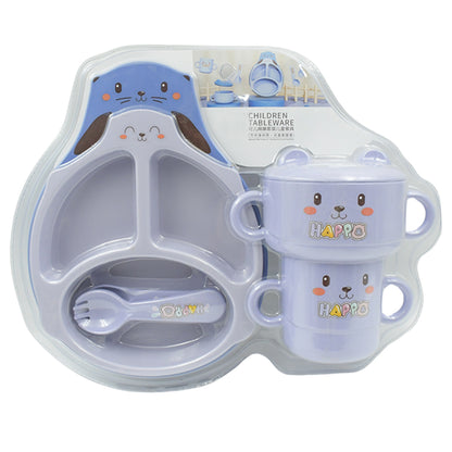 Baby Feeding Set For Kids And Toddlerschildren Children Dinnerware Set - Bamboo Fibre Feeding Set For Kids Cartoon Design Plate Cup Spoon Fork And Chopsticks Tableware Cutlery For Kids Microwave Dishwasher Safe (7 Pcs Set) - warehousetech13