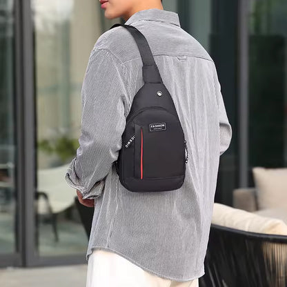 Waterproof Anti Theft Cross-body Fanny Pack Waist Bag Shoulder Bags Chest Men Casual Fashion Usb Charging Earphone Hook Sling Travel Bag (1 Pc) - warehousetech13