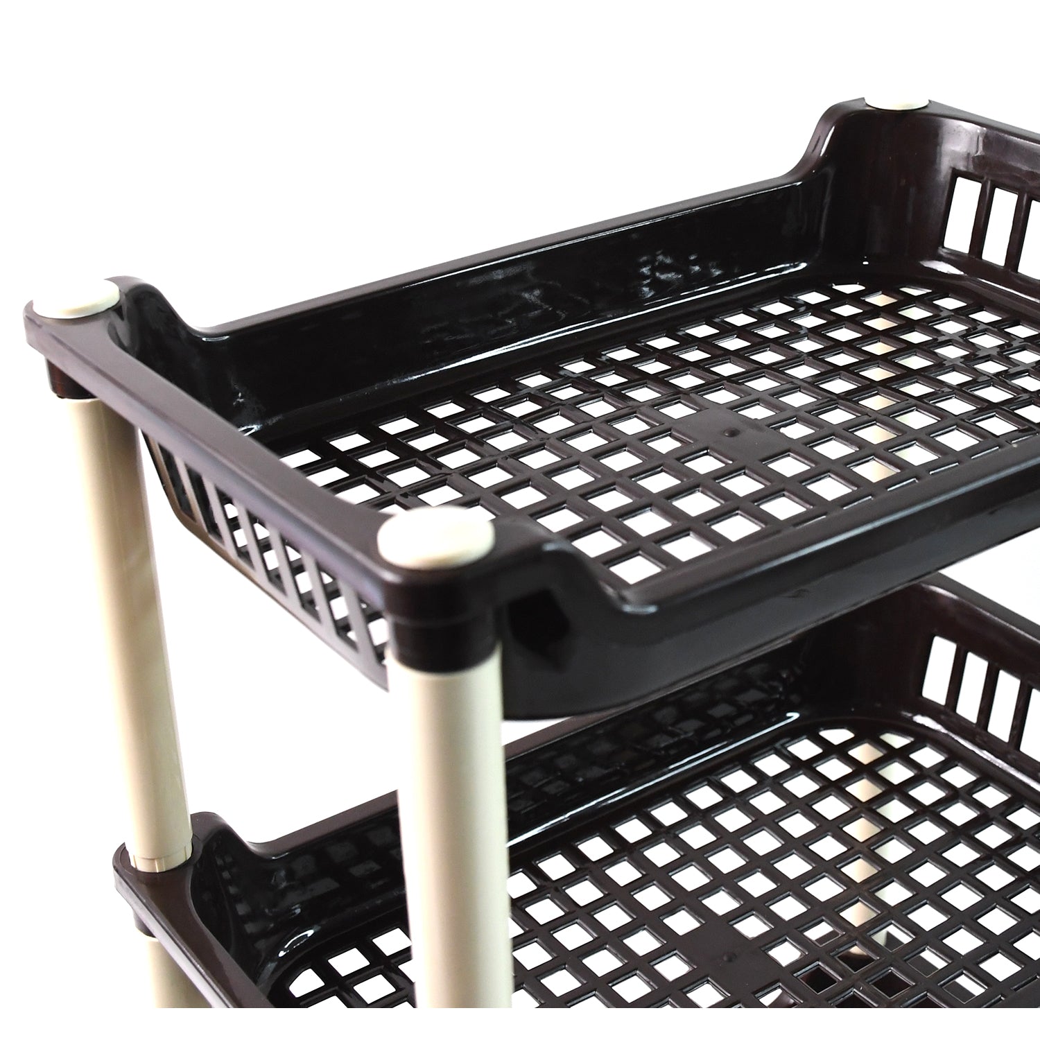 Small Multiuse Plastic Storage Rack Organizer 3-tier - warehousetech13