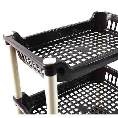 Small Multiuse Plastic Storage Rack Organizer 3-tier - warehousetech13