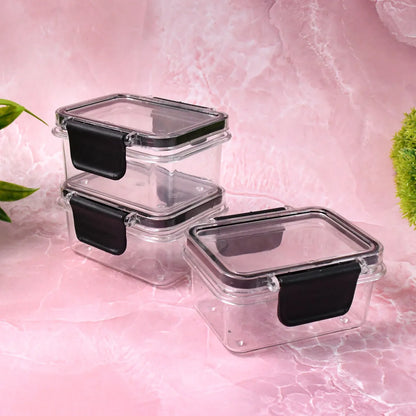 Kitchen Storage Container With Air Seal Lock Lid (3 Piece Set 250 Ml) - warehousetech13