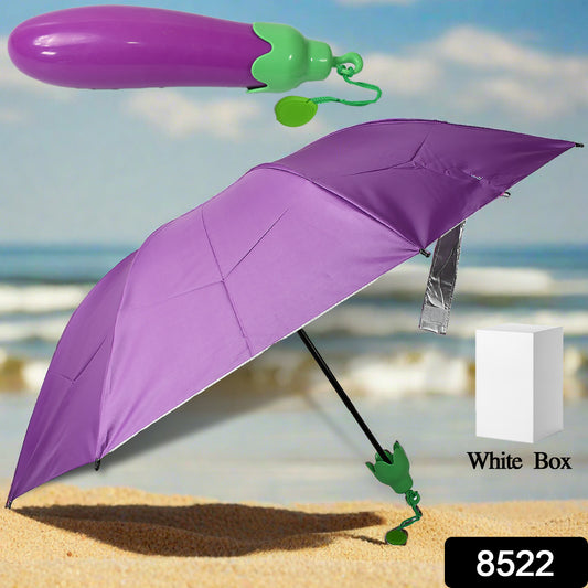 Vegetable Shaped Folding Umbrella Plastic Case Creative Fashion Folding Mini Sun Shade Rain Umbrella Unique Umbrella Sun Uv Protection Cute Design (1 Pc) - warehousetech13