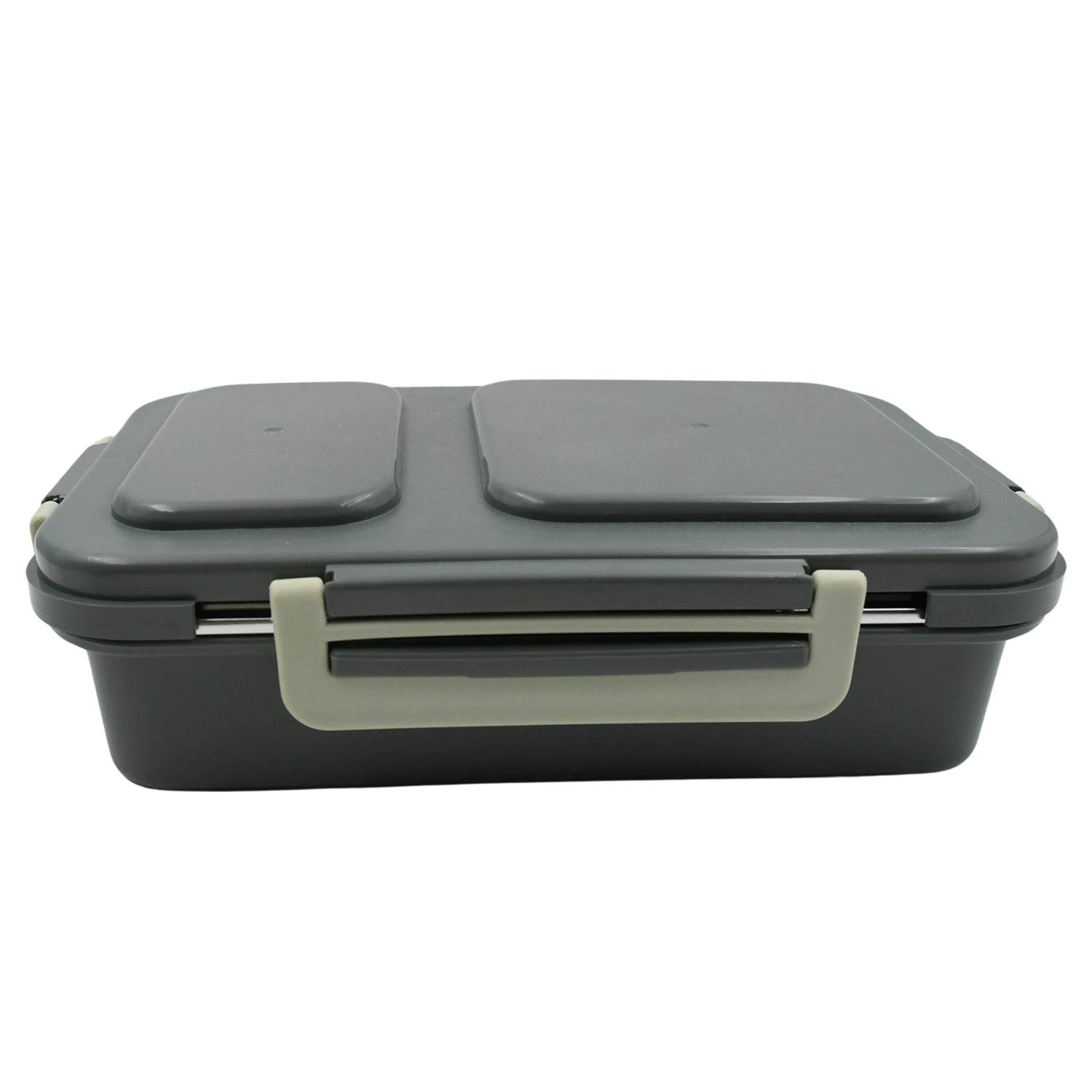 Miracle Quick Lock Leak Proof 2 Compartment Stainless Steel Lunch Box Inner Plate Reusable Microwave Freezer Safe Lunch Box - warehousetech13