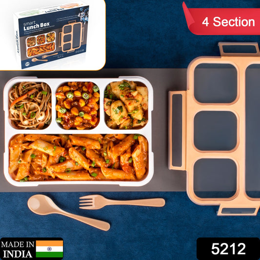 Lunch Box 4 Compartment With Leak Proof Lunch Box For School Office Use - warehousetech13